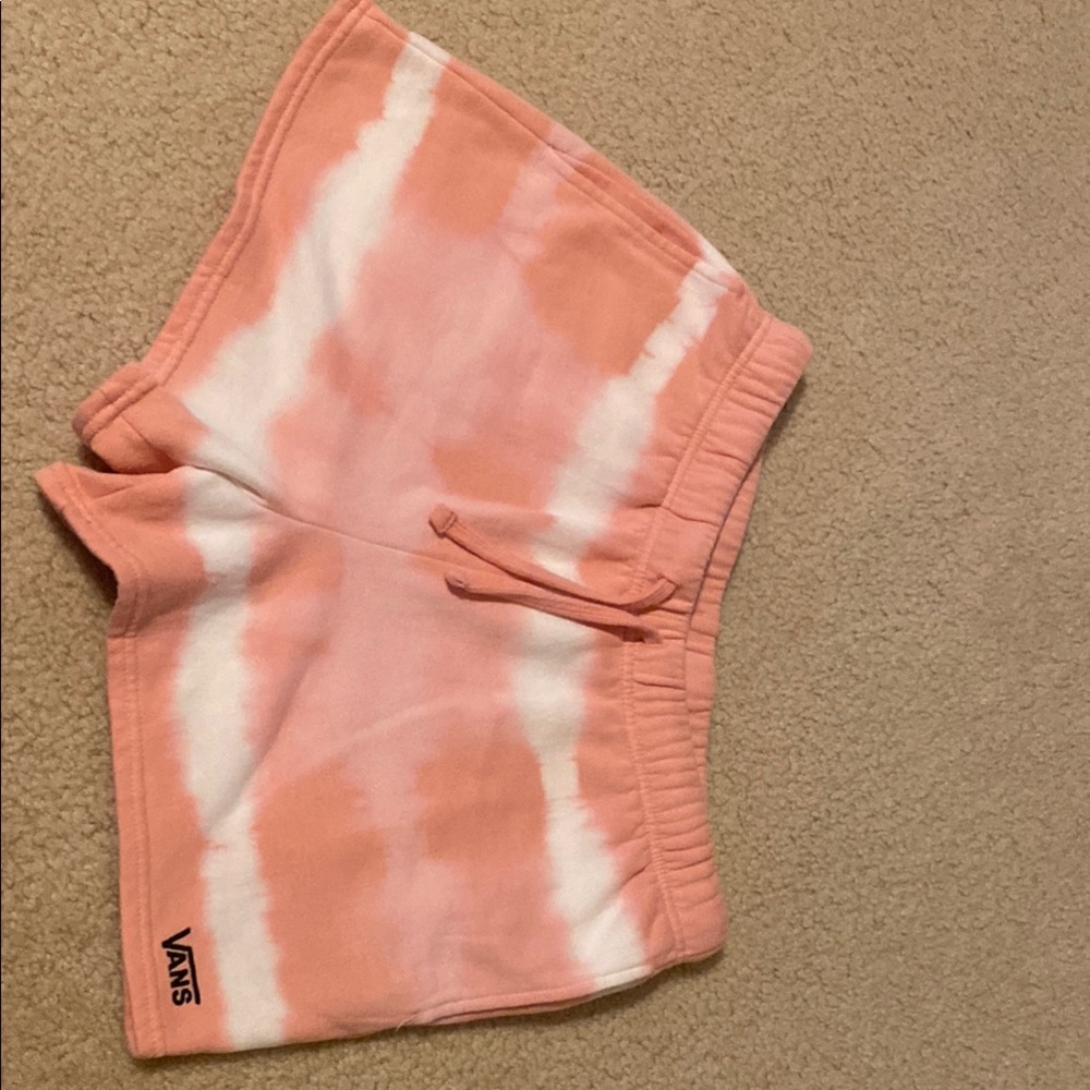 Vans Peach and White Tie-Dye Shorts